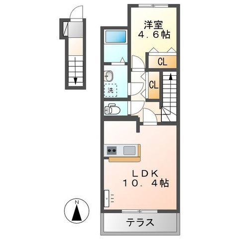 レジーナ(1LDK/2階)の間取り写真