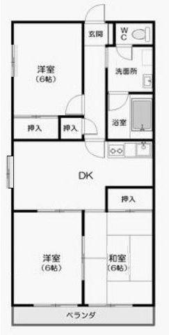 サンハイム和田(3DK/3階)の間取り写真