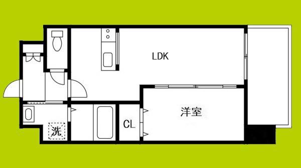 フォーゼ舟橋町(1LDK/4階)の間取り写真