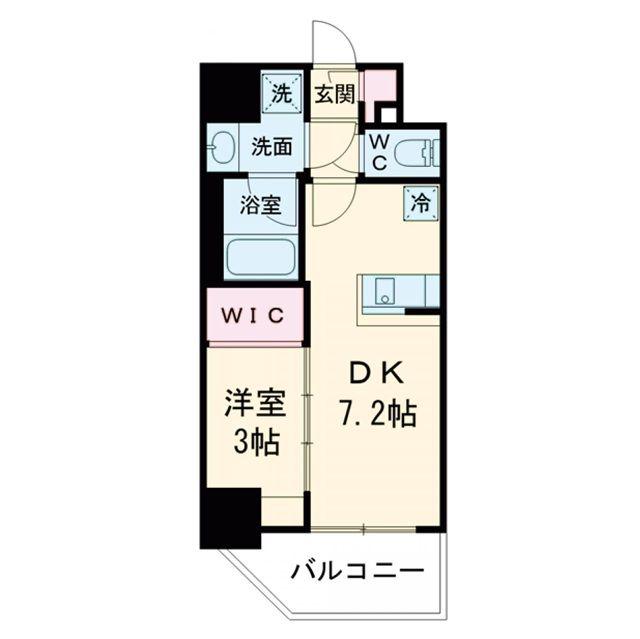 エスリードレジデンス ザ・グラン大阪ノア(1LDK/7階)の間取り写真