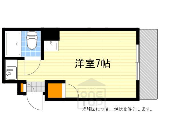 カルム西緑丘(ワンルーム/2階)の間取り写真