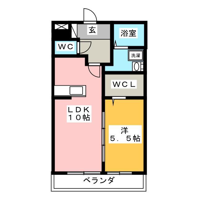 グランノーブル(1LDK/1階)の間取り写真