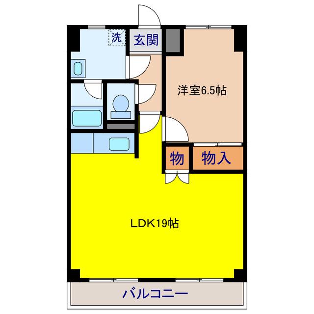 高木コーポ(1LDK/2階)の間取り写真