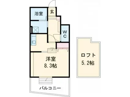 あんしん北条町08-4004(ワンルーム/1階)の間取り写真