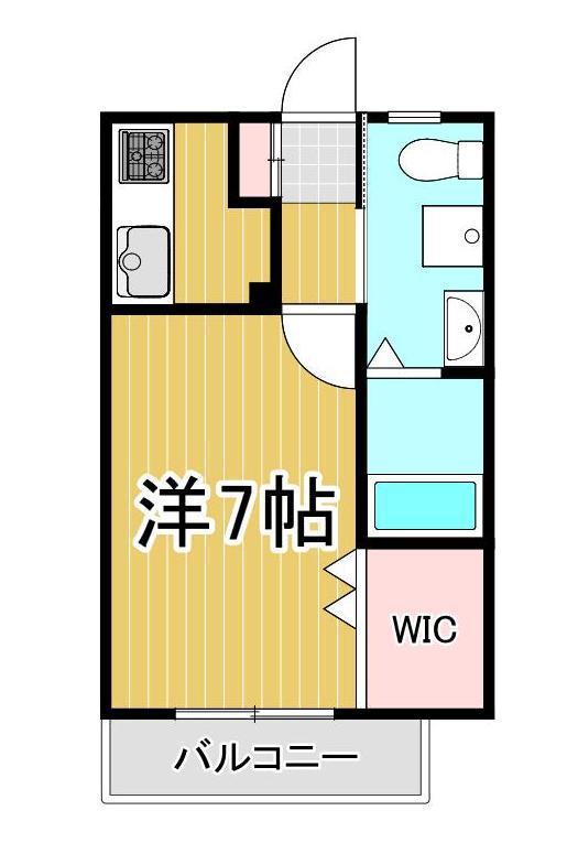 フォレット北綾瀬(1K/2階)の間取り写真