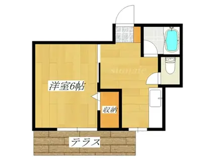 コーポアゼリア(1K/1階)の間取り写真