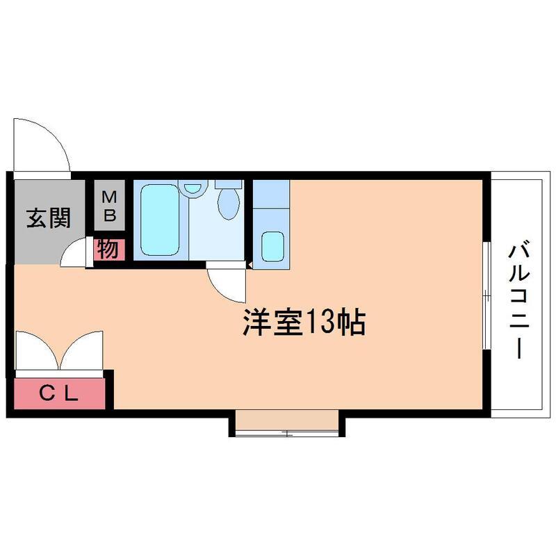 プレアール新高II(ワンルーム/4階)の間取り写真