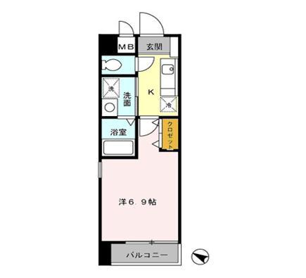 シャナイア愛宕(1K/2階)の間取り写真