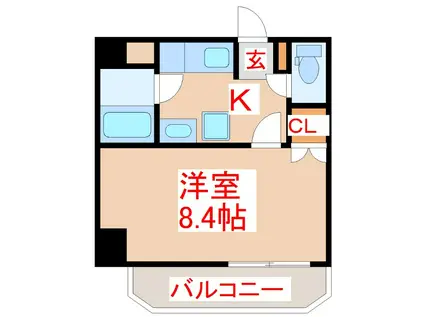 エコスペース清水(1K/2階)の間取り写真