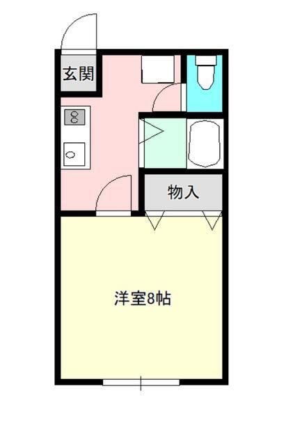 グランデール東照宮(1K/1階)の間取り写真