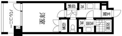 イーグルシャトー(1K/2階)の間取り写真
