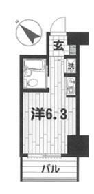 TRUST VALUE 不動前(ワンルーム/4階)の間取り写真