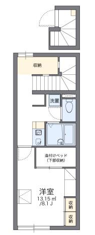 レオパレス東園田II(1K/1階)の間取り写真