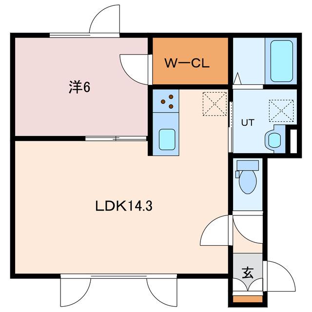 NEO CITY (1LDK/1階)の間取り写真