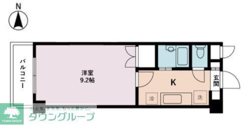 シティーホーム鷹の台(1K/2階)の間取り写真