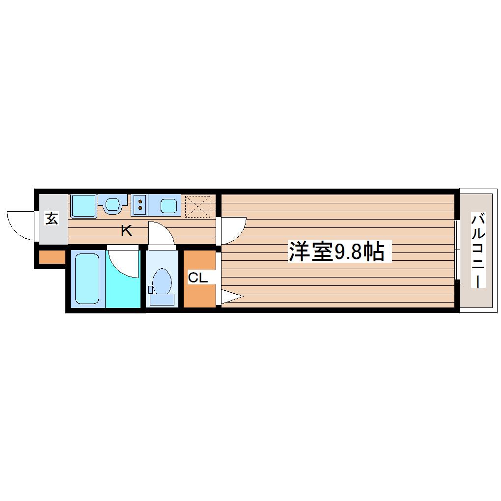 アルバ市名坂(1K/1階)の間取り写真