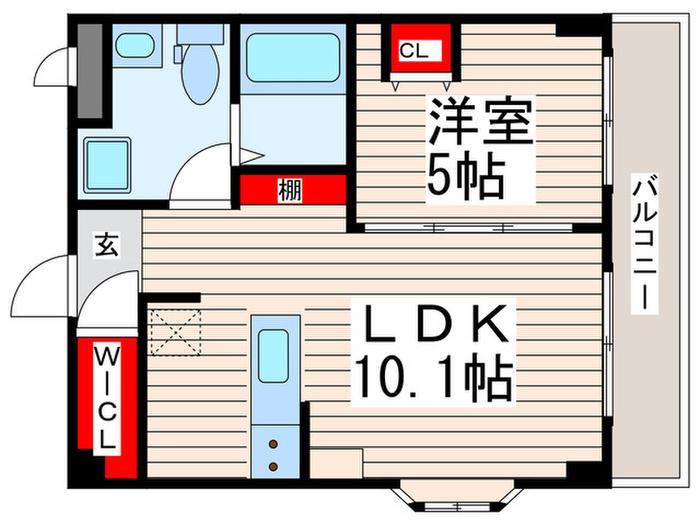ユタカマンション(1LDK/3階)の間取り写真