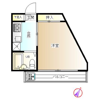 ハイブリッジみずほ(1K/3階)の間取り写真