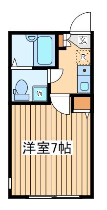 ヴィエィユリビエールⅡ(1K/1階)の間取り写真