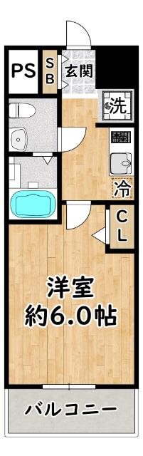 エグゼ大阪ノースゲート(1K/7階)の間取り写真
