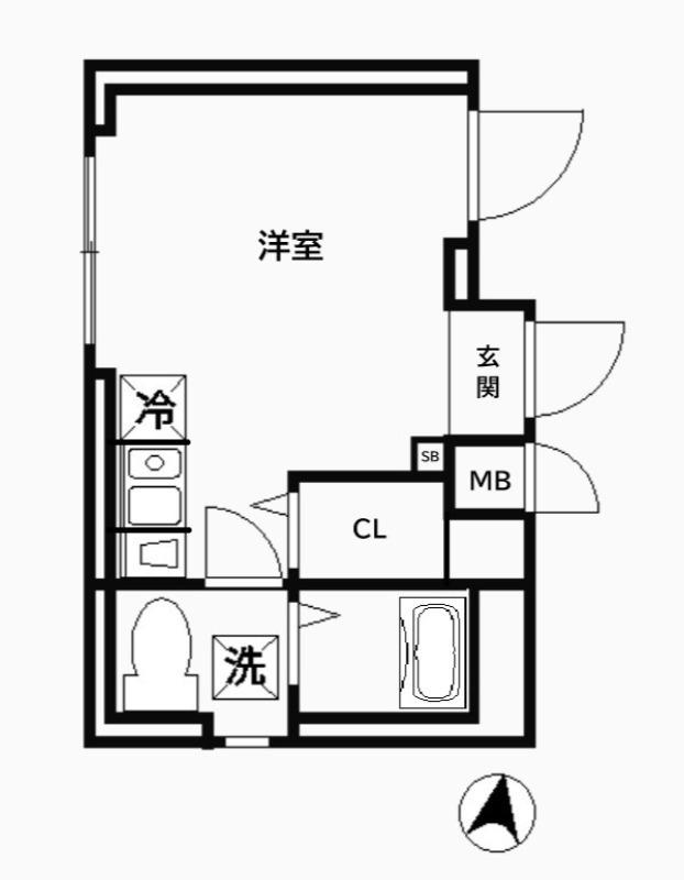 CREAL王子ノース(ワンルーム/3階)の間取り写真