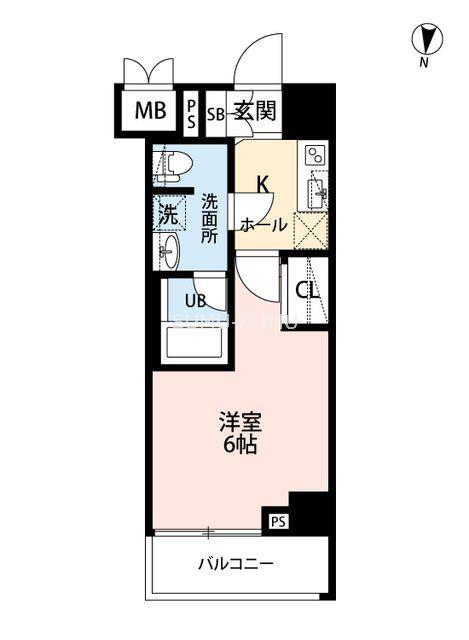SQUARE CITY YOKOHAMA NEGISHI II(1K/2階)の間取り写真