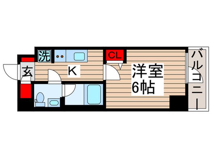 アーバンパーク行徳ステーションフロント(1K/8階)の間取り写真