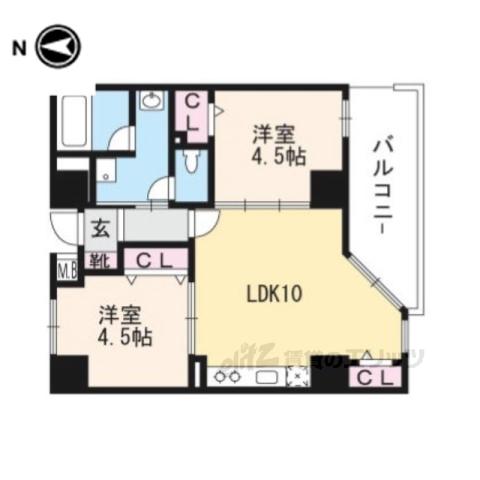 LATTICEHIGASHINOANNE(2LDK/3階)の間取り写真