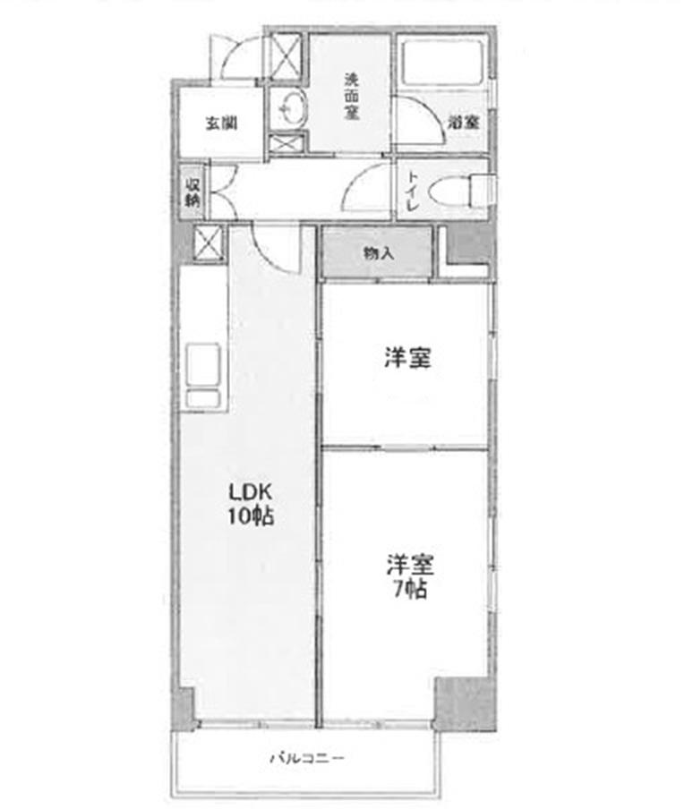 イースト PLACE多摩川(2LDK/3階)の間取り写真