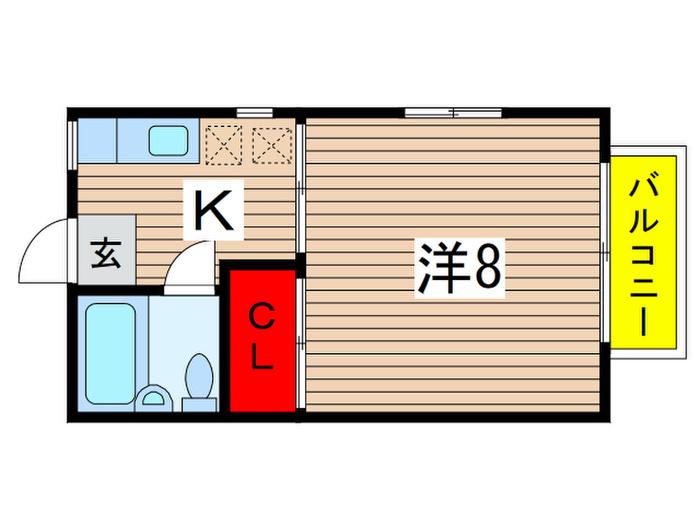 メゾンド寺井(1K/1階)の間取り写真