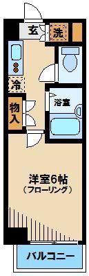 ルーブル中野新橋(1K/4階)の間取り写真