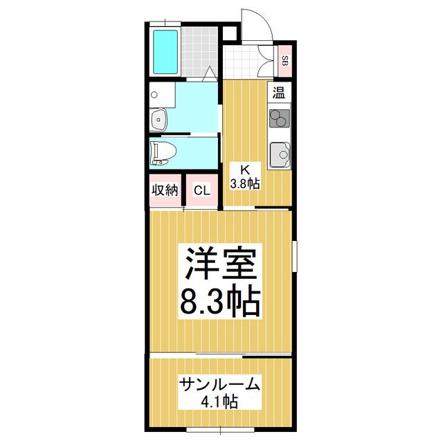NAVILLERA(1K/1階)の間取り写真