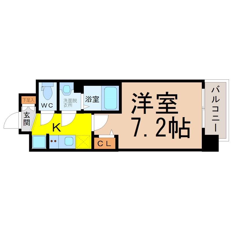 プレサンス鶴舞パーク&ステーション(1K/5階)の間取り写真
