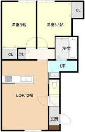 S.CREST山の手 I-(2LDK/1階)の間取り写真