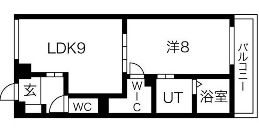 S-RESIDENCE 学園坂(1LDK/8階)の間取り写真