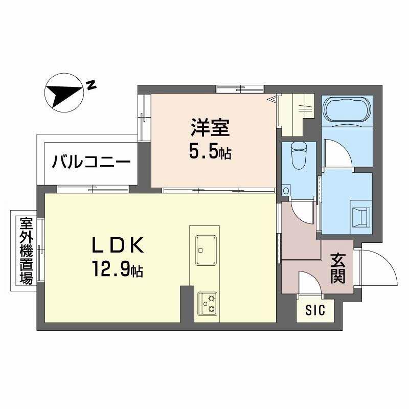 WISTAR HILLS ATSUTA(1LDK/3階)の間取り写真