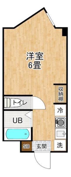 REDEAL東長崎(ワンルーム/1階)の間取り写真