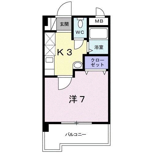 シーポート花時計(1K/4階)の間取り写真