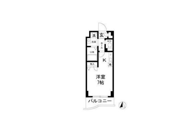 エステートVILLA(ワンルーム/2階)の間取り写真