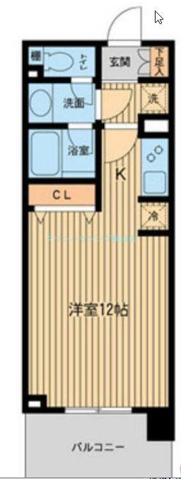 ドゥーエ横濱台町(ワンルーム/1階)の間取り写真