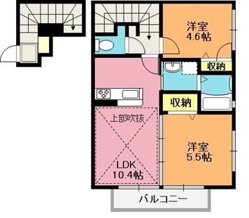 コンフォートSTY(2LDK/2階)の間取り写真