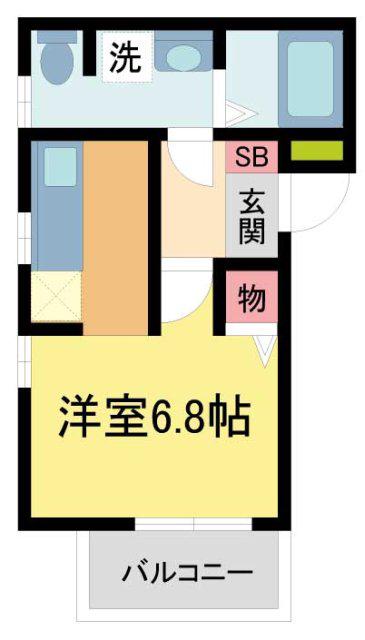 リブレメゾン香櫨園エスト(1K/1階)の間取り写真
