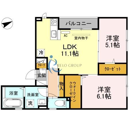メゾンアミティエ(2LDK/3階)の間取り写真