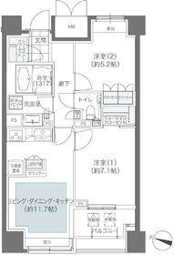 メゾンカルム本郷(2LDK/14階)の間取り写真