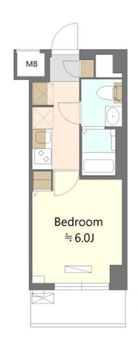 GENOVIAお花茶屋IISKYGARDEN(1K/2階)の間取り写真