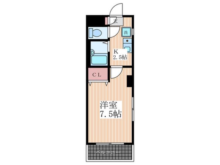 第2坂本五日市ビル(1K/4階)の間取り写真