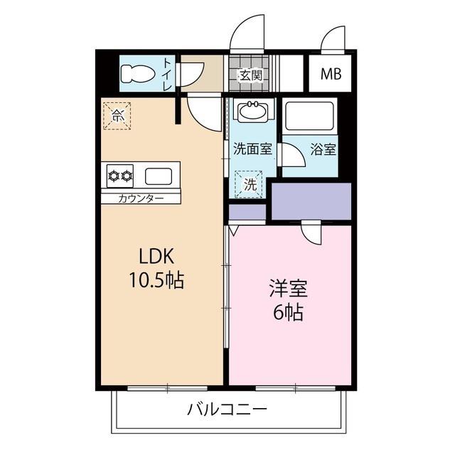 グランド・ソレーユ根岸台(1LDK/3階)の間取り写真
