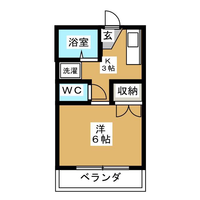 エクセル東船橋C棟(1K/1階)の間取り写真