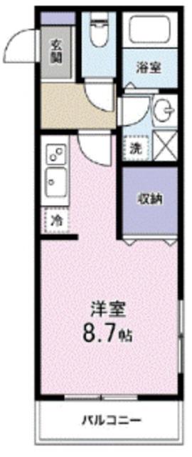 ハイム安樹(ワンルーム/1階)の間取り写真
