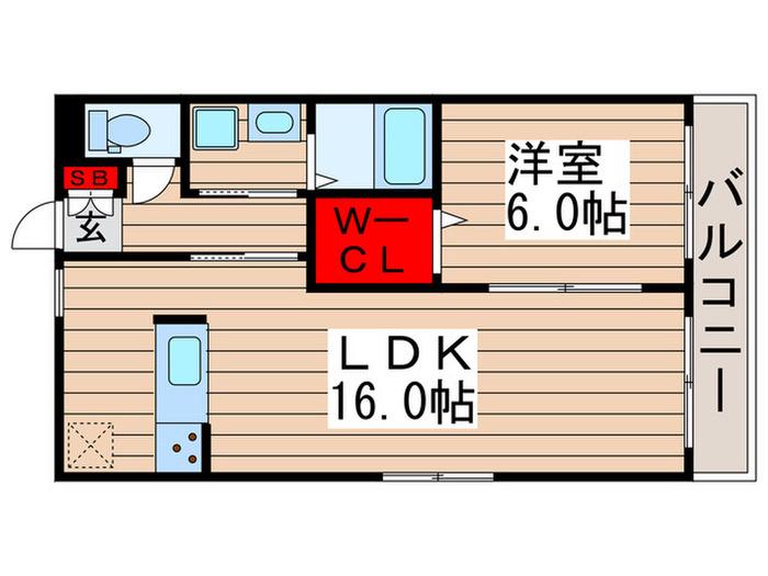 クオリティハイツ南三咲(1LDK/2階)の間取り写真